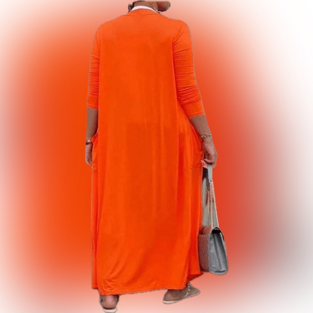 🍊 PLUS Orange Cardigan 🍊 - Picture 2 of 6